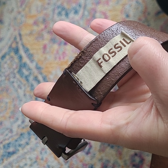 FOSSIL Dacey Brown Leather Belt - Picture 5 of 8